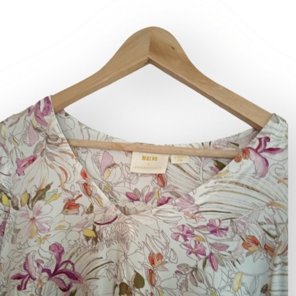 Maeve by Anthropologie Floral Pink Blouse extra small - Picture 6 of 10